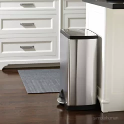 simplehuman Trash Cans 38-Liter Brushed Stainless Steel Steel Trash Can with Lid -Cleaning Supplies Sales Shop 44258105 scaled