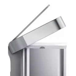 simplehuman Trash Cans 12-Gallon Brushed Stainless Steel Touchless Trash Can with Lid -Cleaning Supplies Sales Shop 44264748