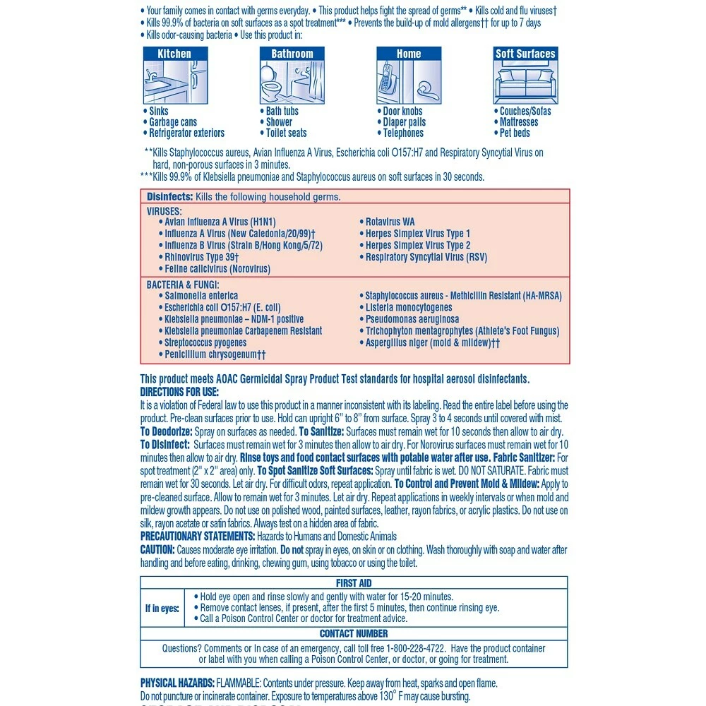 LYSOL Air Fresheners Lysol Spray Early Breeze Disinfectant 19oz 4 LYSOL Air Fresheners Lysol Spray Early Breeze Disinfectant 19oz - Image 2