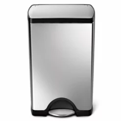 simplehuman Trash Cans 38-Liter Brushed Stainless Steel Steel Trash Can with Lid -Cleaning Supplies Sales Shop 44883678 scaled