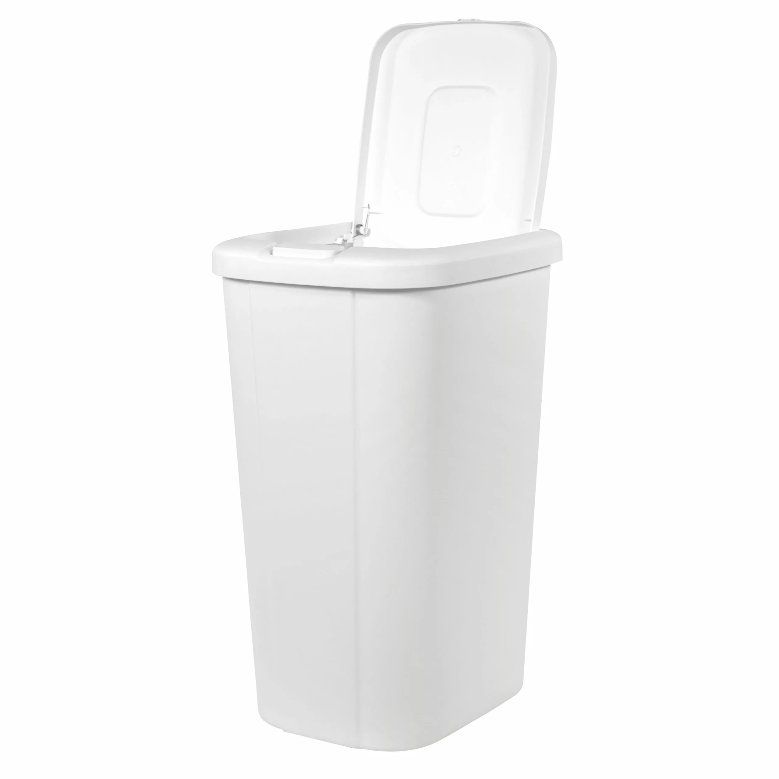 Hefty Trash Cans 13-Gallon White Plastic Trash Can with Lid 7 Hefty Trash Cans 13-Gallon White Plastic Trash Can with Lid - Image 5